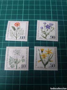 Sellos: Alemania Berlín 1980 serie completa nuevos yvert 590/93 flores naturaleza